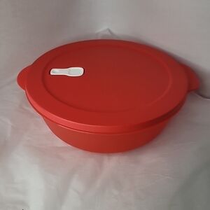 Tupperware Red Round Food Storage Container